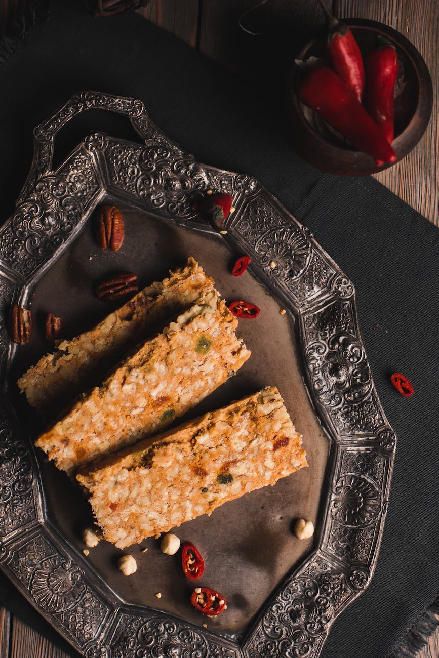 oat bars on a tray