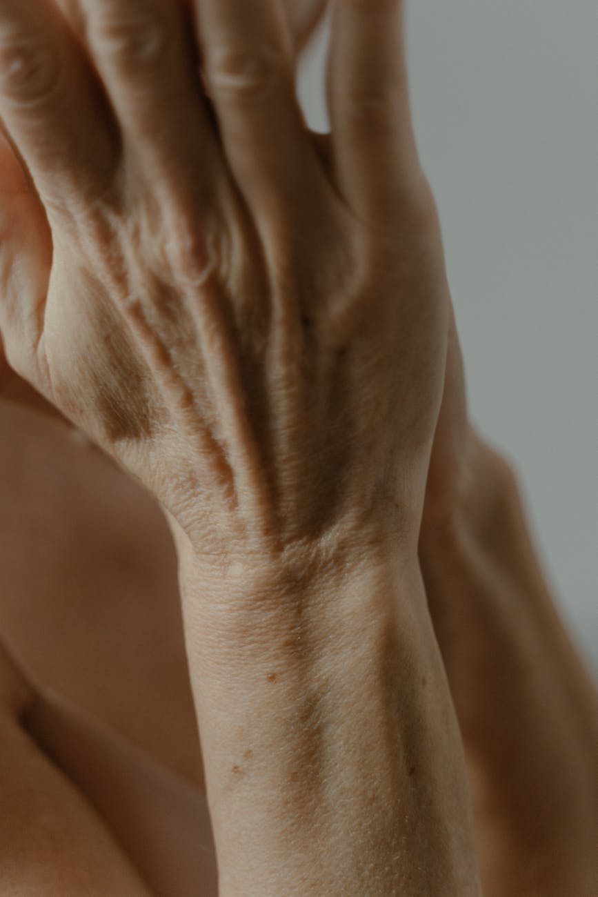 persons hand with white powder