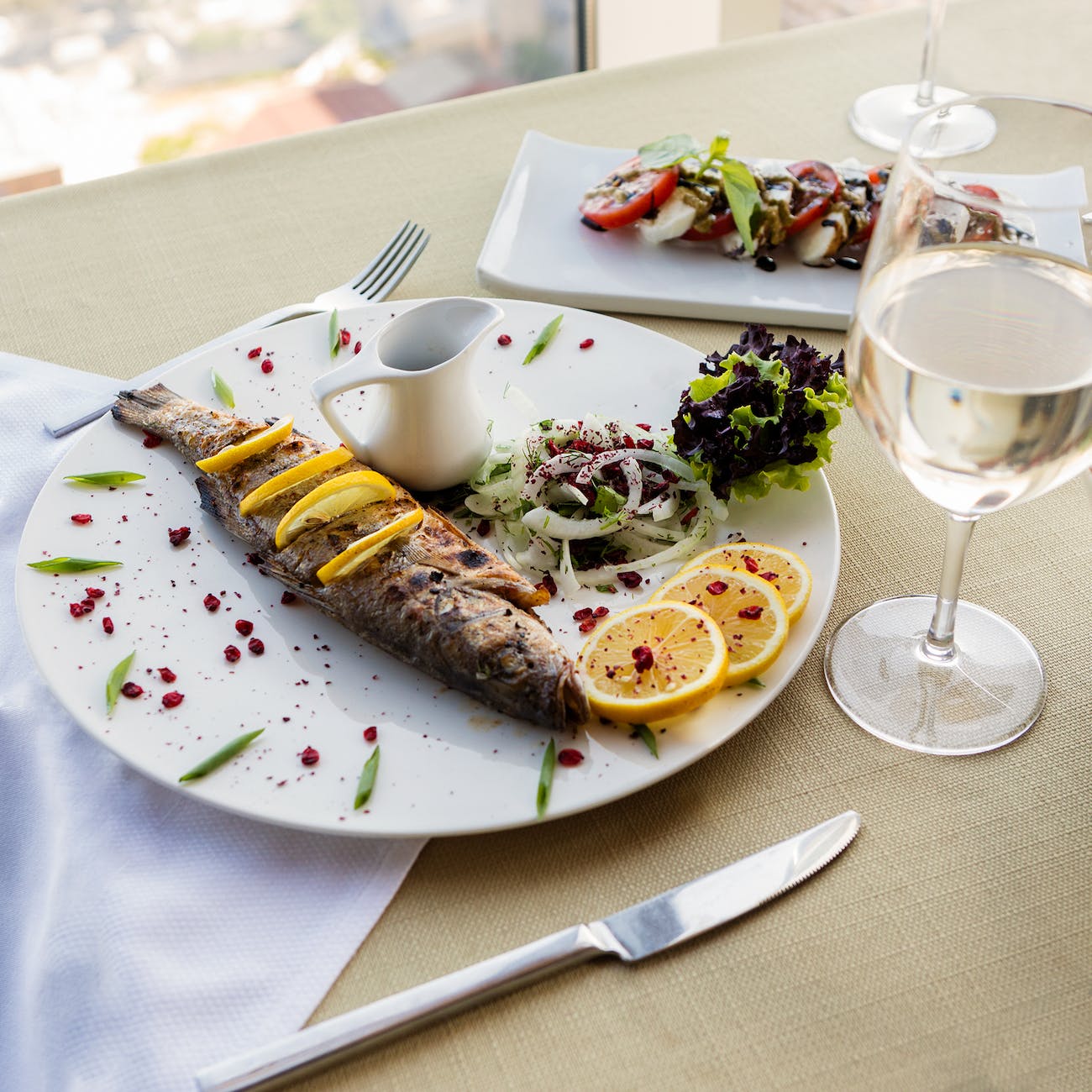 cooked food on white ceramic plate